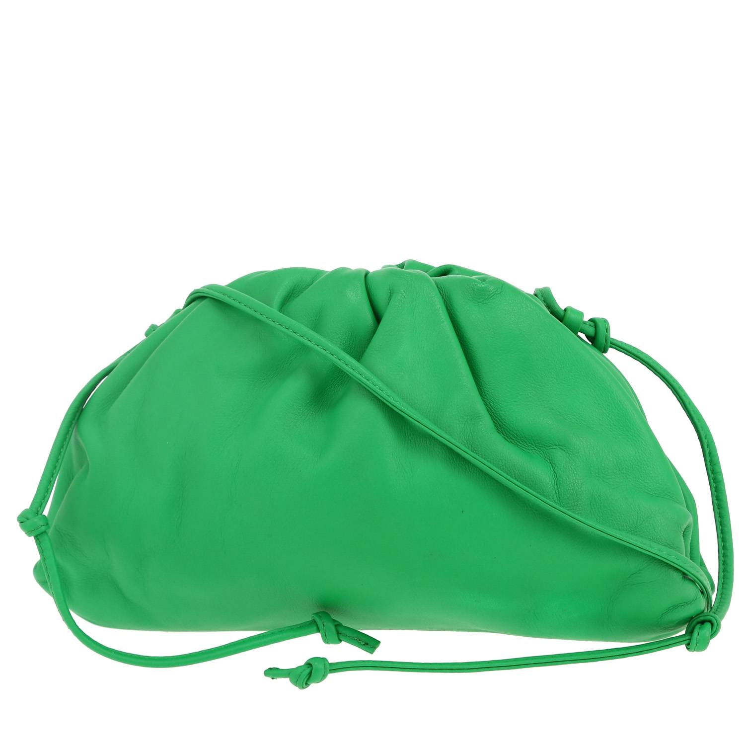 Bottega Veneta Pouch shoulder bag in green leather
