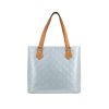 Bolso de mano Louis Vuitton  Houston en charol Monogram azul claro y cuero natural - 360 thumbnail