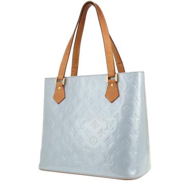Bolso de mano Louis Vuitton  Houston en charol Monogram azul claro y cuero natural