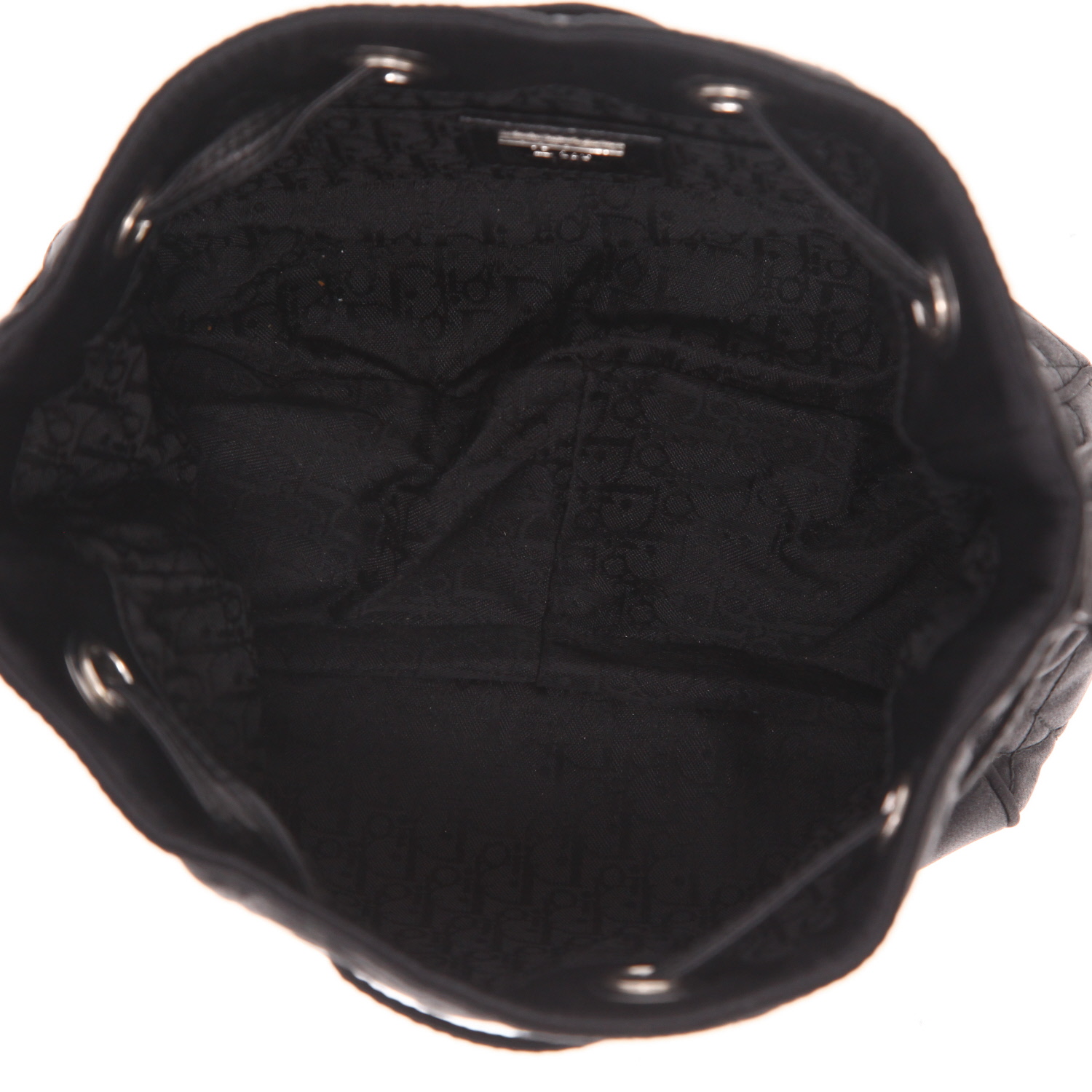 Dior  Vintage handbag  in black canvas cannage - Detail D3