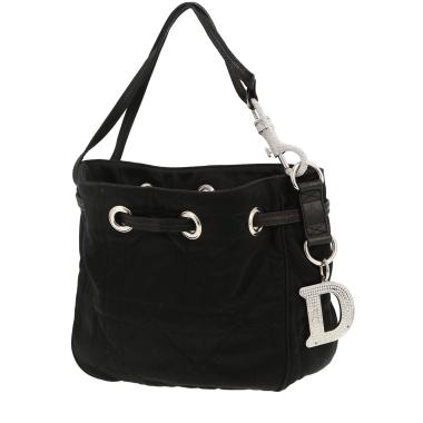 Dior  Vintage handbag  in black canvas cannage