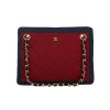 Chanel  Vintage handbag  in navy blue and burgundy canvas - 360 thumbnail