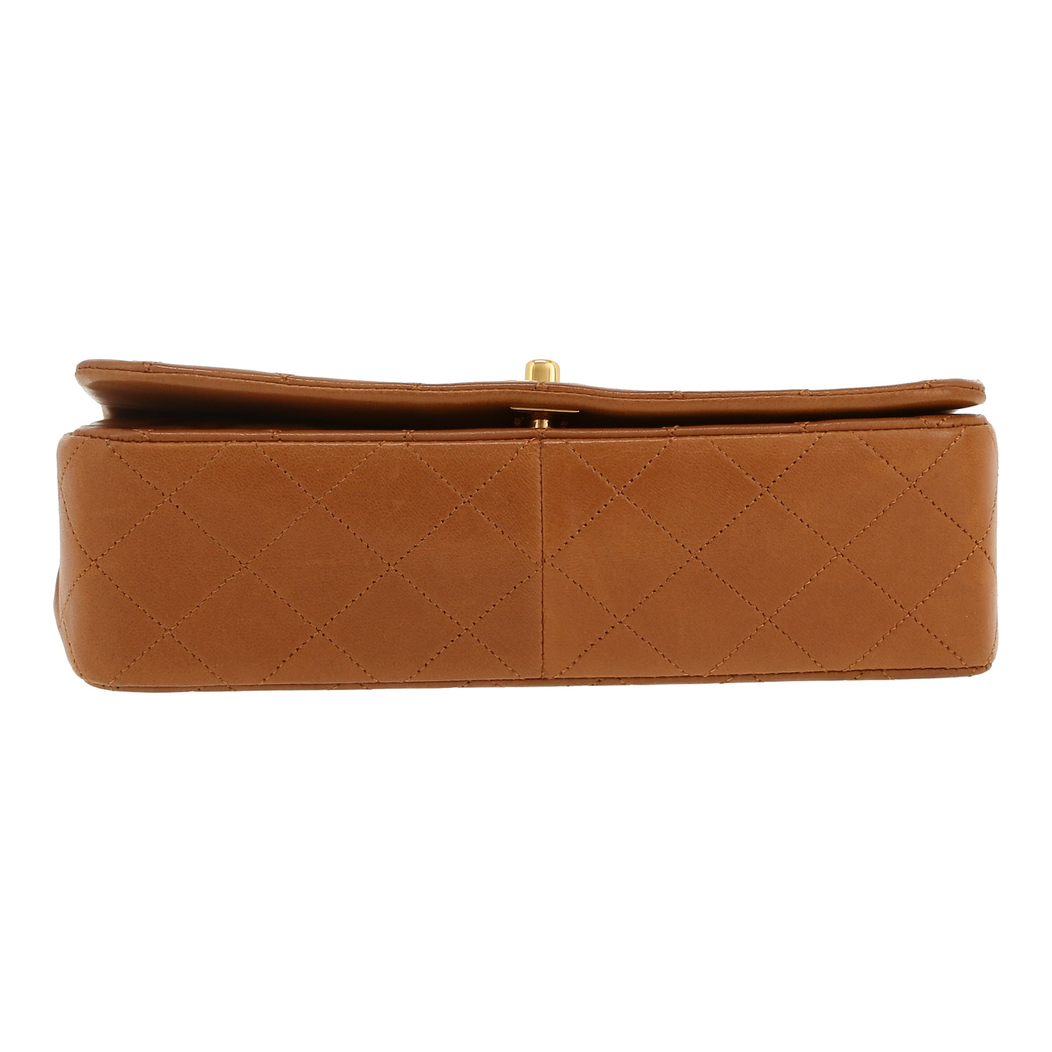 Chanel  Mademoiselle shoulder bag  in cognac quilted leather - Detail D1