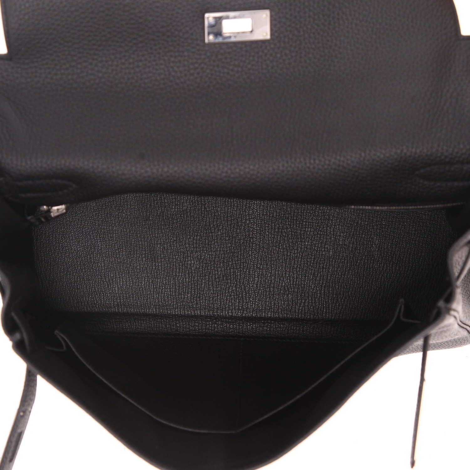 Hermès  Kelly 32 cm handbag  in black togo leather - Detail D3