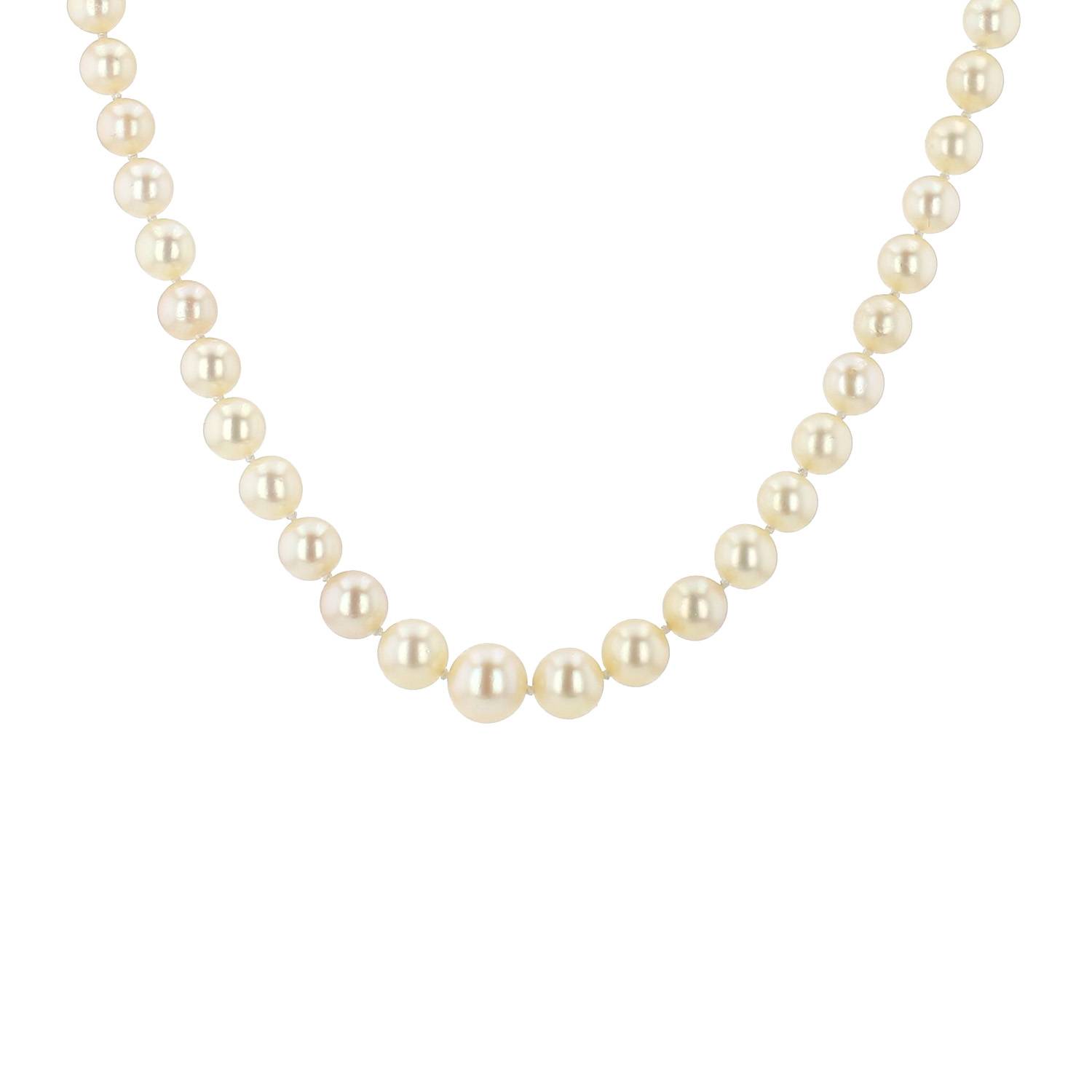 Necklace In Pearls, And Diamonds