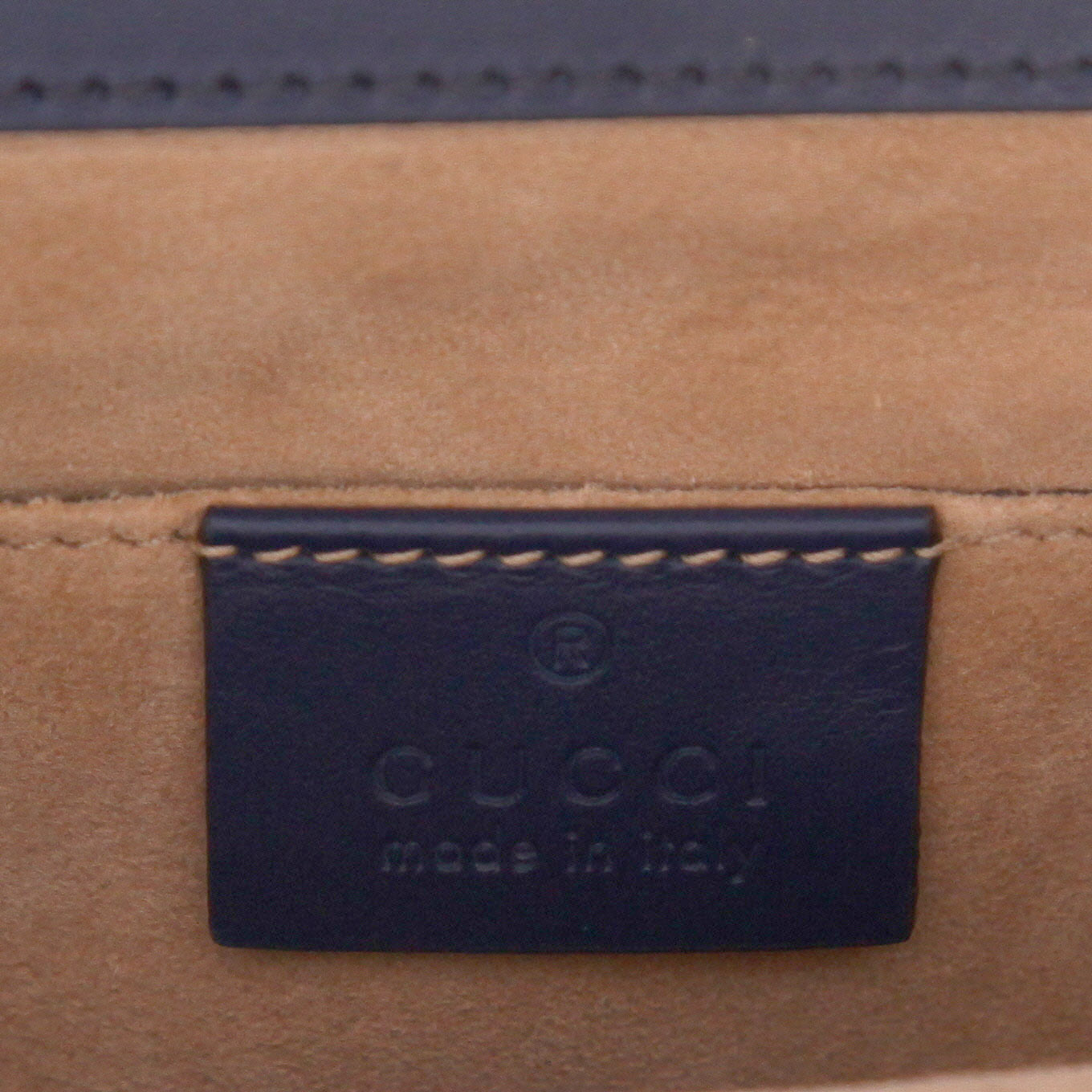 Sac à main Gucci  Sylvie en cuir bleu - Detail D2