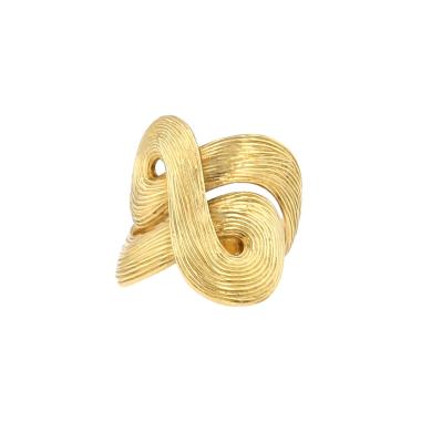 Anello H. Stern Celtic Dunes modello grande in oro giallo