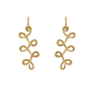 Paire de boucles d'oreilles articulée H. Stern Celtic Dunes grand modèle en or jaune