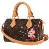 Borsa a tracolla Louis Vuitton  Nano Speedy in tela monogram marrone e pelle naturale - 00pp thumbnail