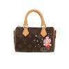 Borsa a tracolla Louis Vuitton  Nano Speedy in tela monogram marrone e pelle naturale - 360 thumbnail