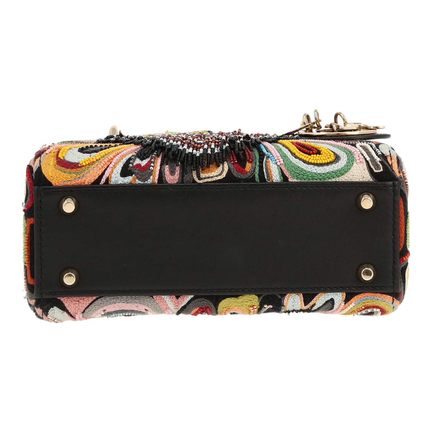 Dior  Lady Dior handbag  in black leather - Detail D1