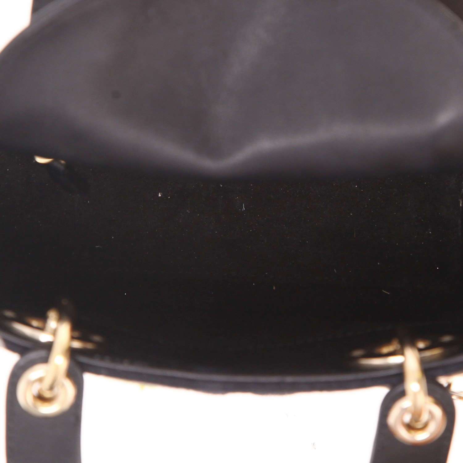 Dior  Lady Dior handbag  in black leather - Detail D3