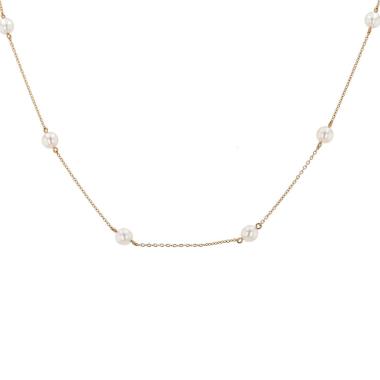 Tasaki  necklace in yellow gold and cultured pearls