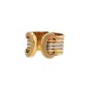 Open Cartier C de Cartier large model ring in yellow gold, pink gold and white gold - 00pp thumbnail