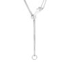 Hermès Galop large model long necklace in silver - 00pp thumbnail