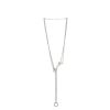 Hermès Galop large model long necklace in silver - 360 thumbnail