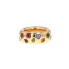 Pomellato Iconica medium model ring in pink gold and semi-precious stones - 360 thumbnail