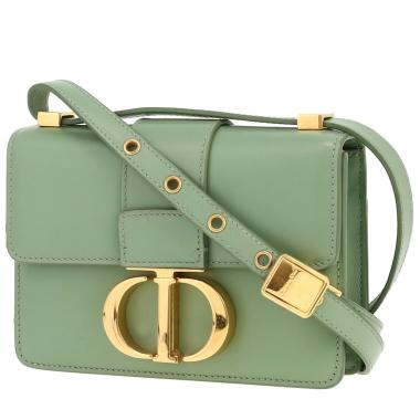 Bolso bandolera Dior  30 Montaigne modelo pequeño  en cuero verde