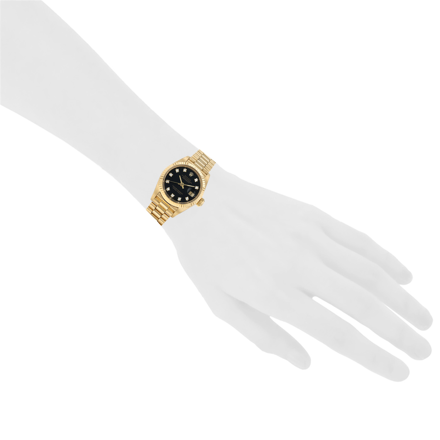 Montre Rolex Datejust Lady en or jaune Ref: Rolex - 6917  Vers 1982 - Detail D1