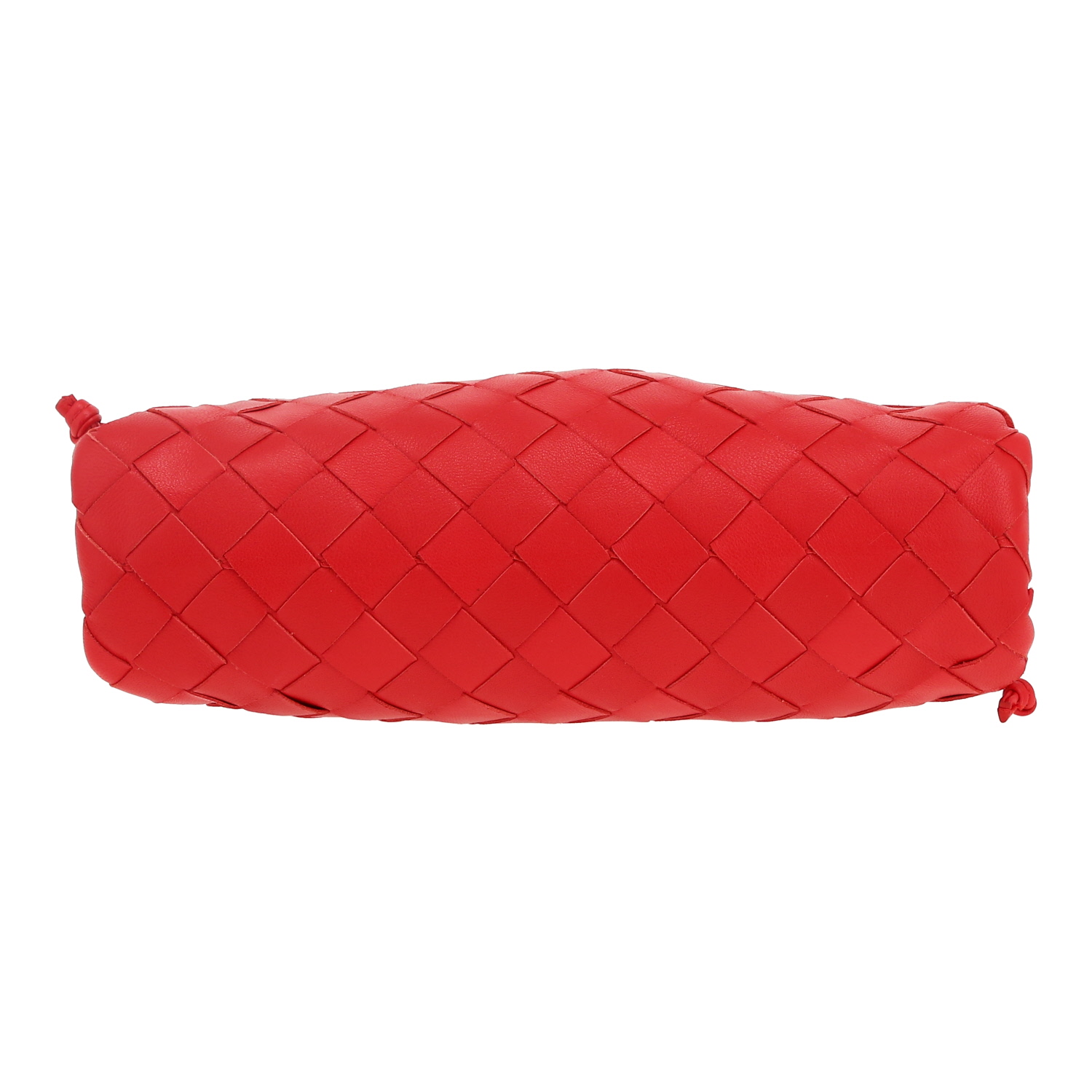 Borsa a tracolla Bottega Veneta  Pouch in pelle intrecciata rossa - Detail D1