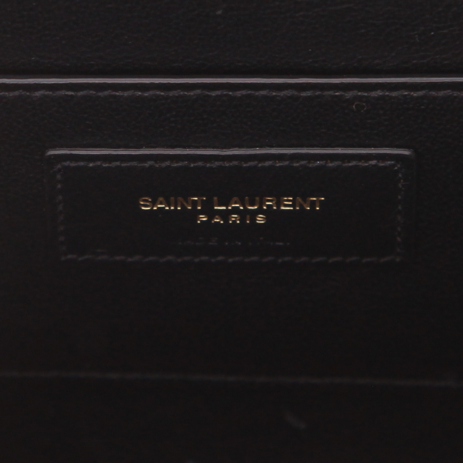 Bolso de mano Saint Laurent  Solférino en lona beige y cuero marrón - Detail D2