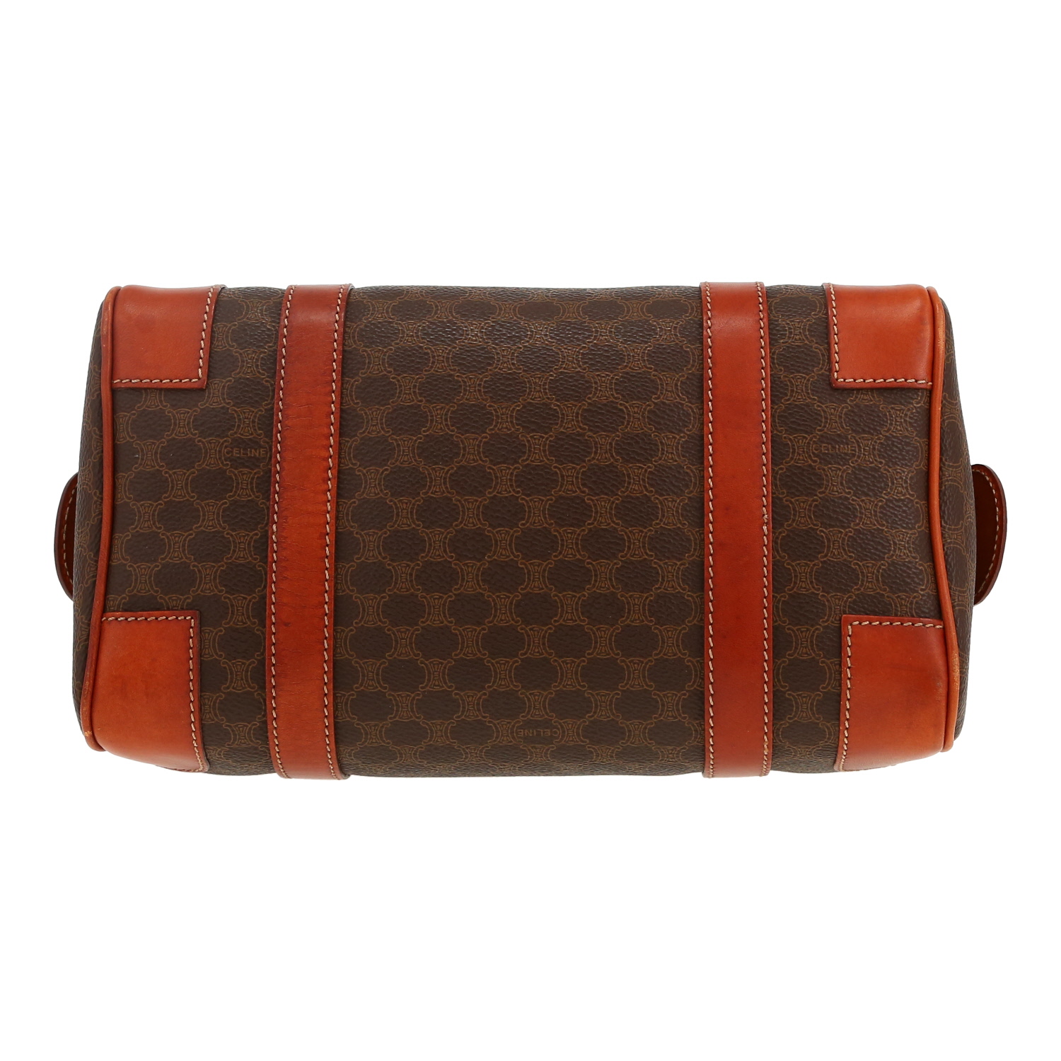 Borsa Celine   in tela "Triomphe" e pelle marrone - Detail D1