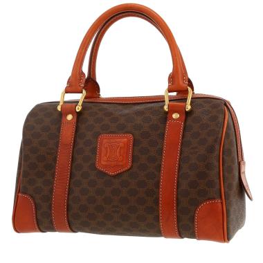 Sac à main Celine   en toile Triomphe et cuir marron