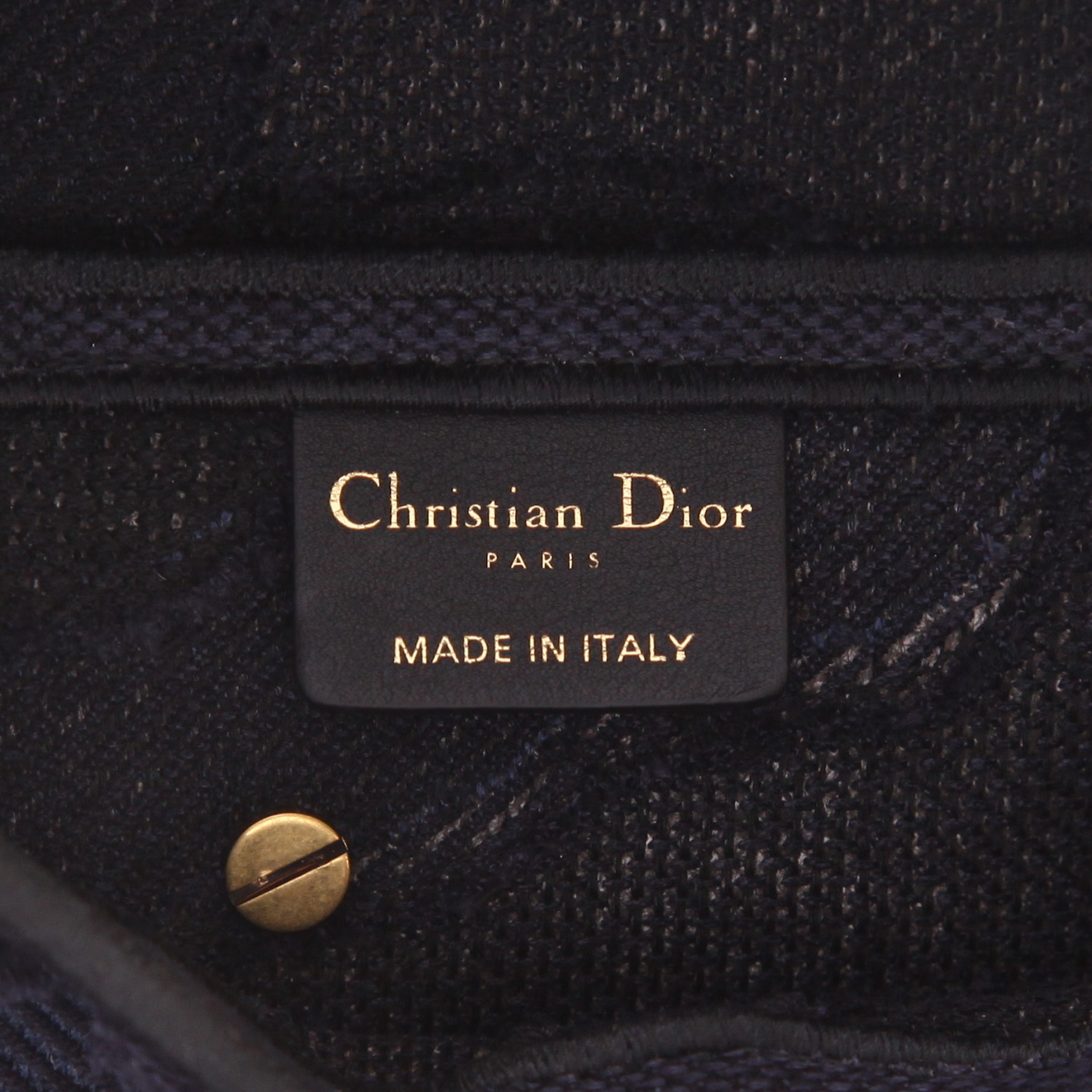 Dior  Saddle handbag  in blue printed patern canvas - Detail D2