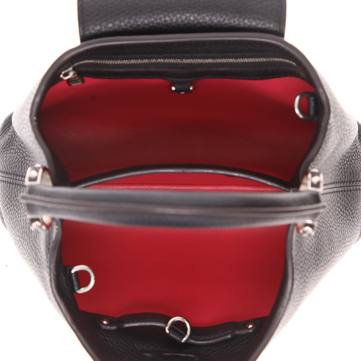 Bolso de mano Louis Vuitton  Capucines BB en cuero taurillon clémence negro - Detail D3