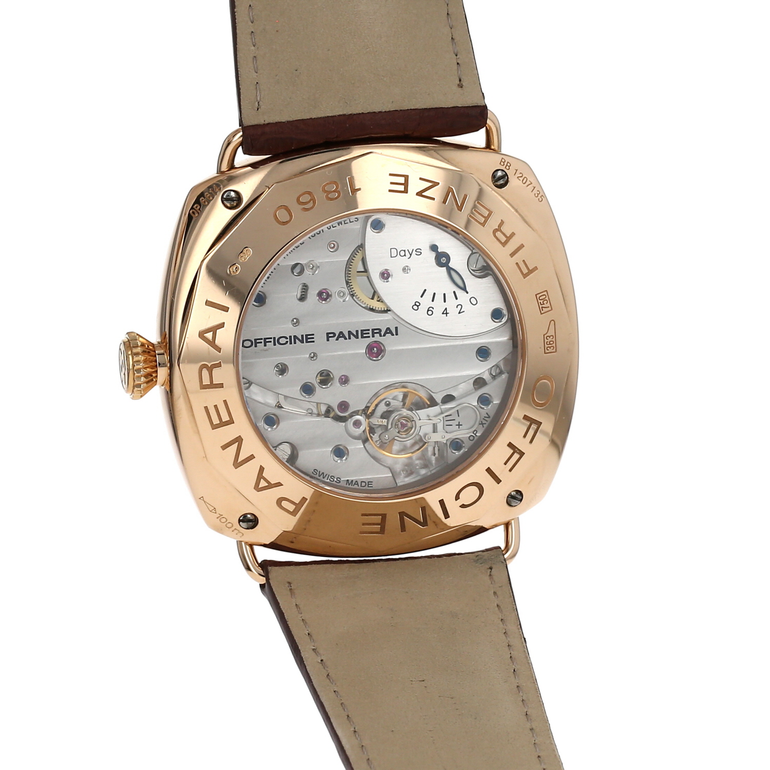 Reloj Panerai Radiomir 8 Days de oro rosa Ref: Panerai - PAM00197  Circa 2000 - Detail D3