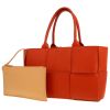 Borsa Bottega Veneta  Arco modello piccolo  in pelle intrecciata arancione - 00pp thumbnail
