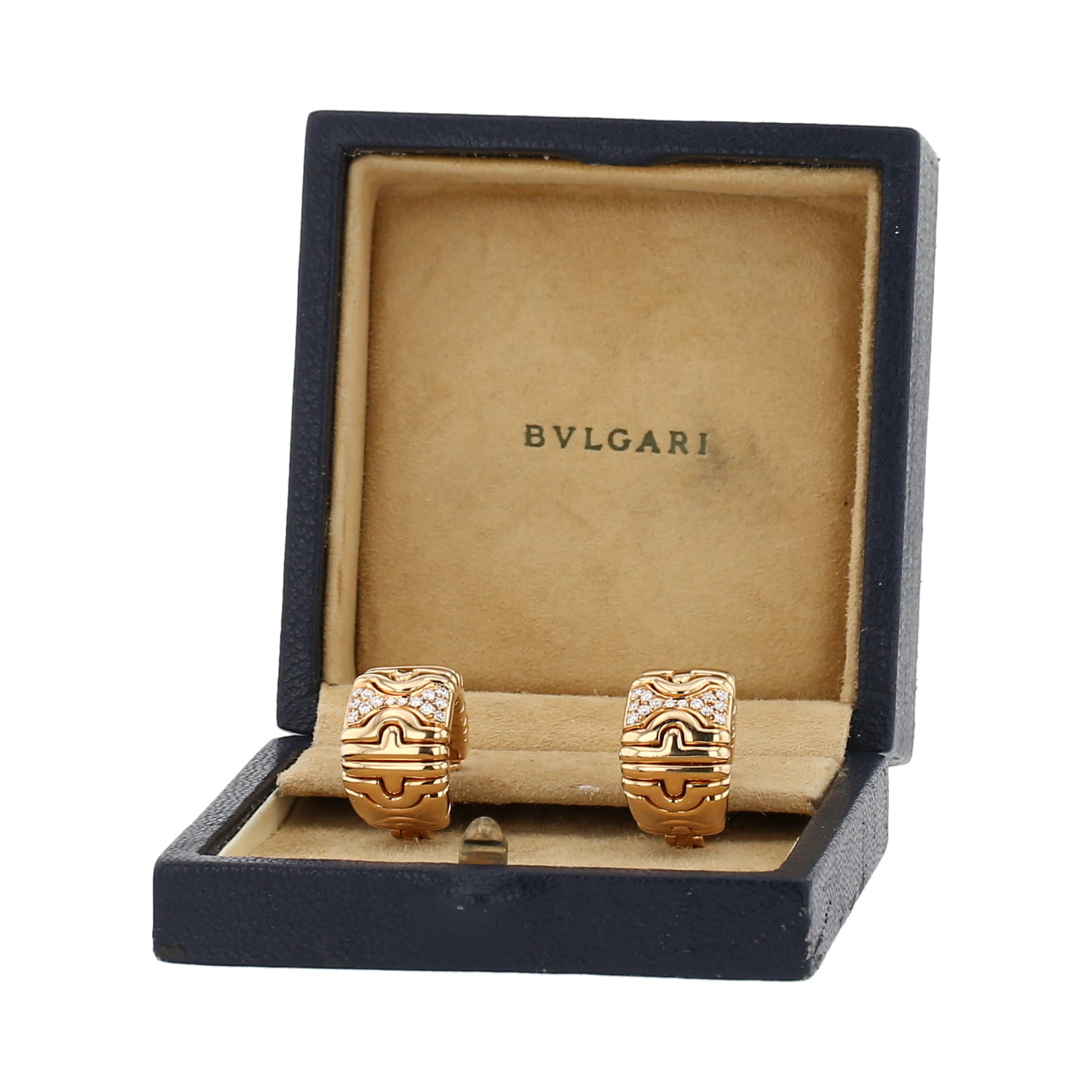 Orecchini  Bulgari Parentesi in oro giallo e diamanti - Detail D2