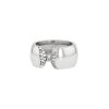 Open Cartier C de Cartier ring in white gold and diamonds - 00pp thumbnail