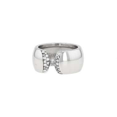 Sortija abierta Cartier C de Cartier de oro blanco y diamantes
