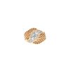 Vintage   1950's ring in pink gold, platinium and diamonds - 360 thumbnail