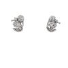 Vintage  earrings in platinium and diamonds - 360 thumbnail