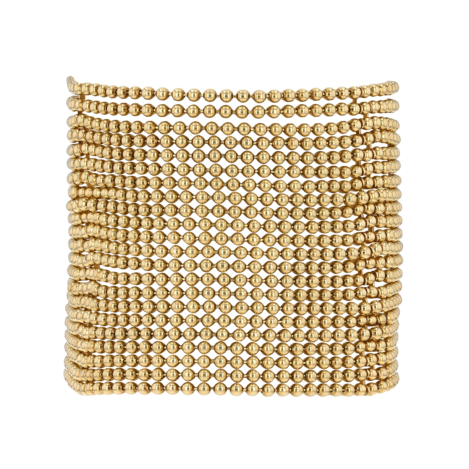 Brazalete Cartier Draperie modelo grande de oro amarillo - Detail D1