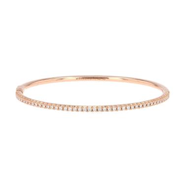 Brazalete Tiffany 
Co Metro de oro rosa y diamantes