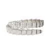 Half-articulated Bulgari Serpenti Viper bracelet in white gold and diamonds - 360 thumbnail