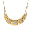 Buccellati Macri Classica necklace in yellow gold, white gold and diamonds - 00pp thumbnail