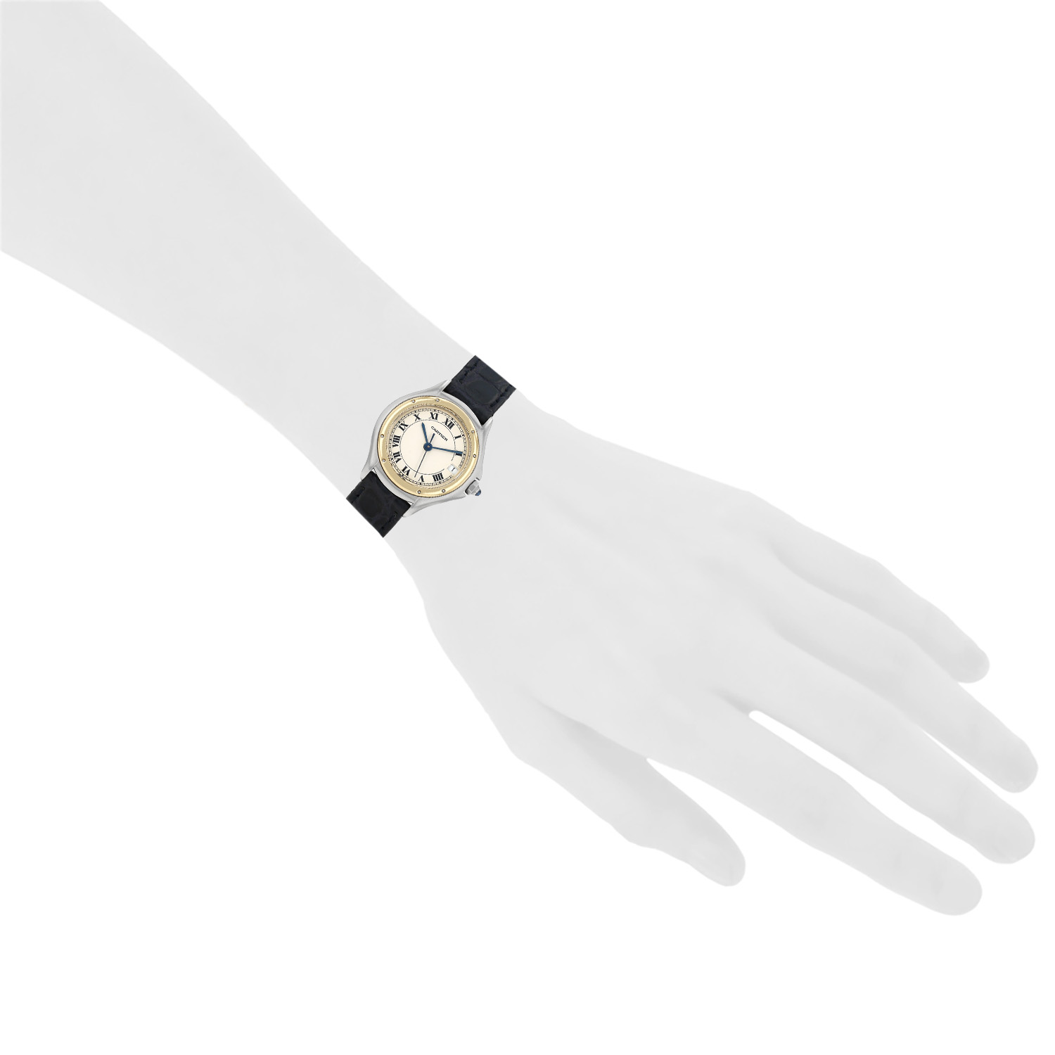 Montre Cartier Cougar en or et acier Ref: Cartier - 1190  Vers 1997 - Detail D1