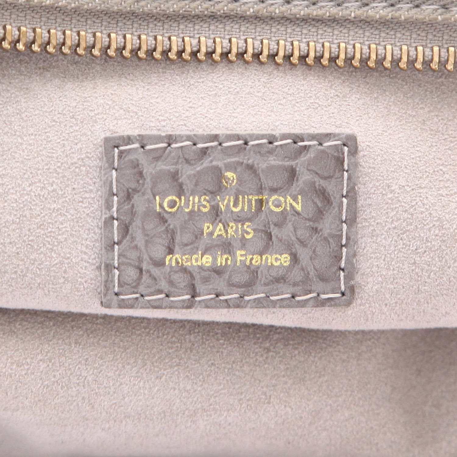 Bolso de mano Louis Vuitton  Neo Cabby en lona denim Monogram gris y cuero gris - Detail D2