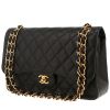 Chanel  Timeless Jumbo shoulder bag  in black quilted grained leather - 00pp thumbnail