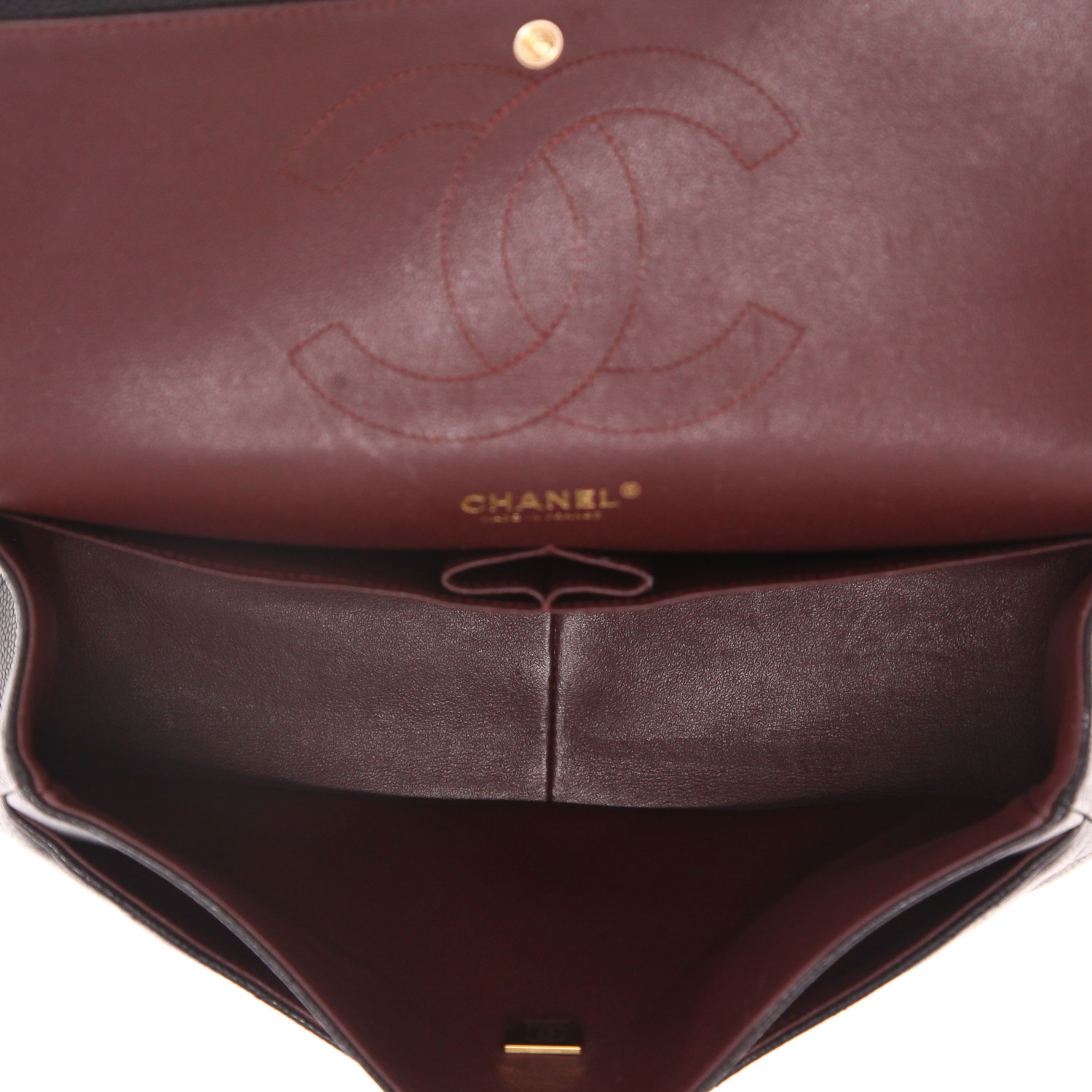 Bolso bandolera Chanel  Timeless Jumbo en cuero granulado acolchado negro - Detail D3