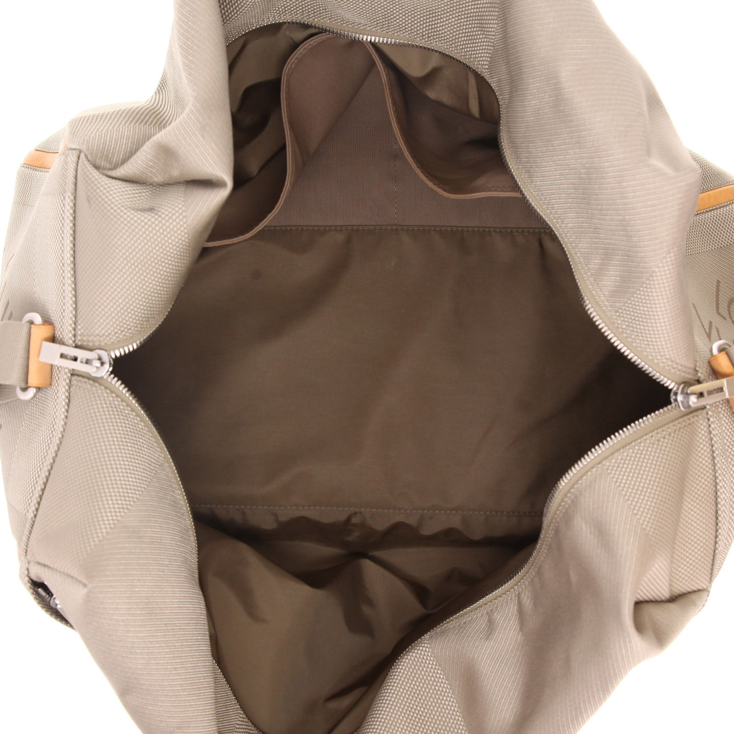 Louis Vuitton  Editions Limitées travel bag  in grey canvas  and natural leather - Detail D3