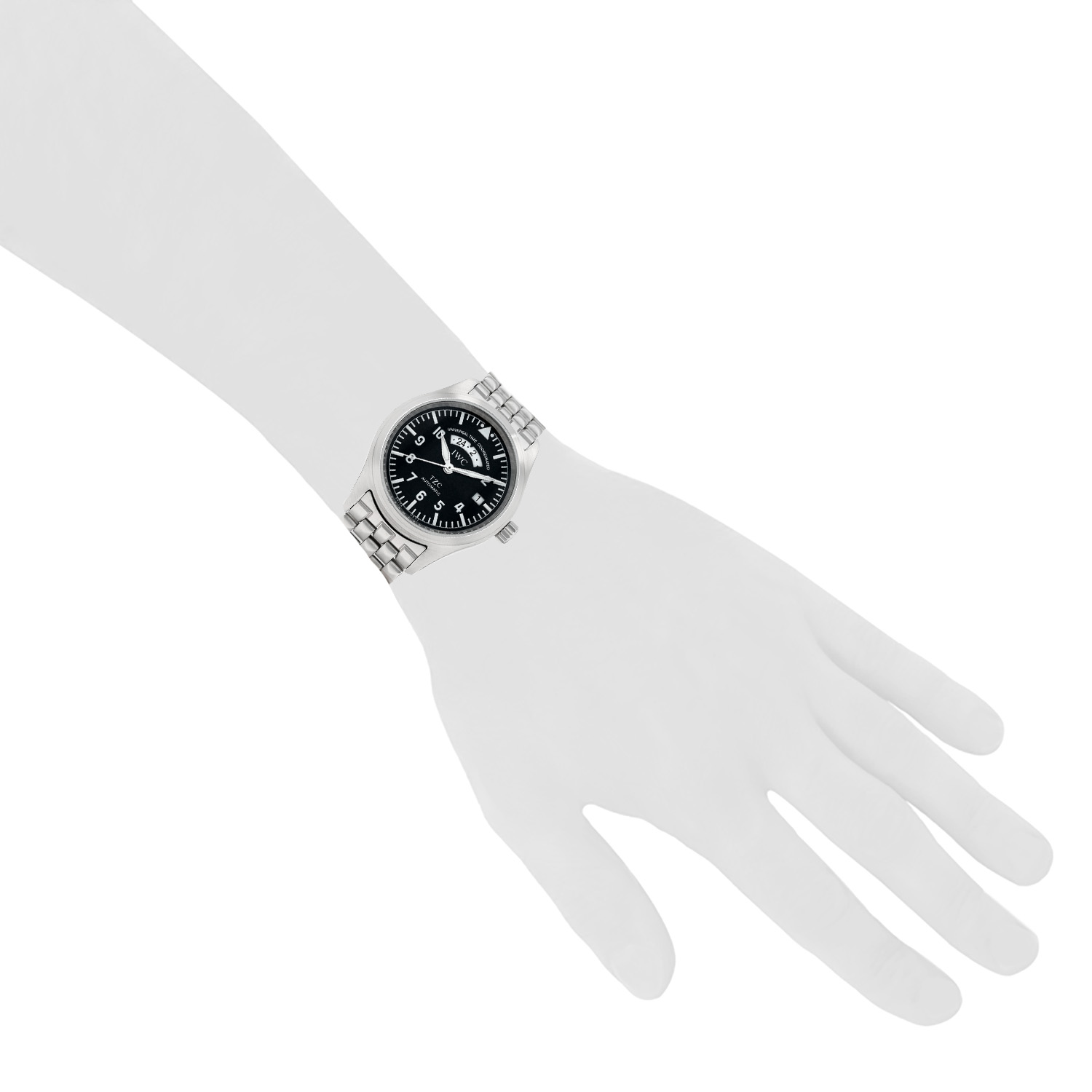 Orologio IWC Pilot's Watches Spitfire in acciaio Ref: IWC - 3251  Circa 2000 - Detail D1