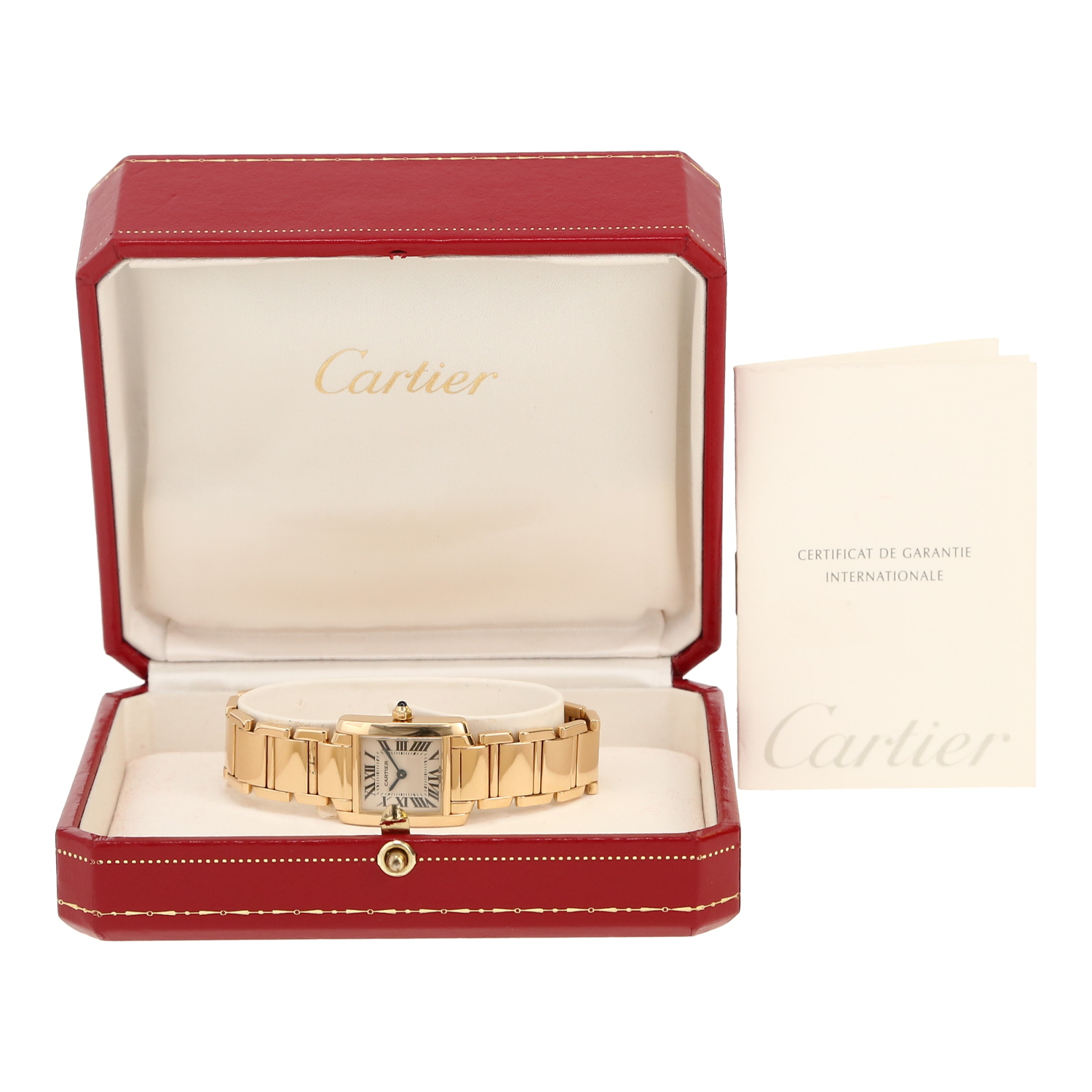 Reloj Cartier Tank Française de oro amarillo Ref: Cartier - 2385  Circa 2000 - Detail D2