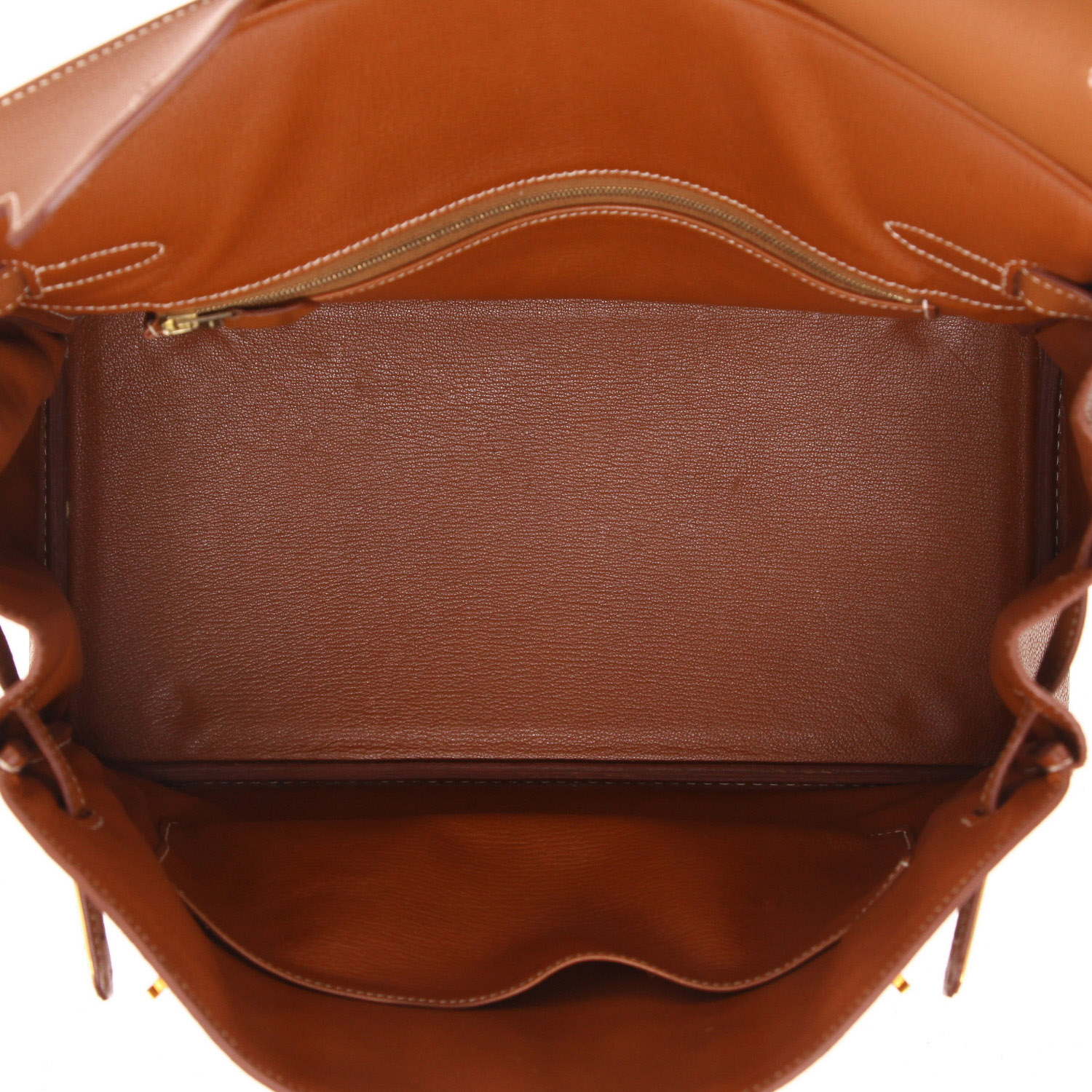 Hermès  Birkin 35 cm handbag  in gold togo leather - Detail D3