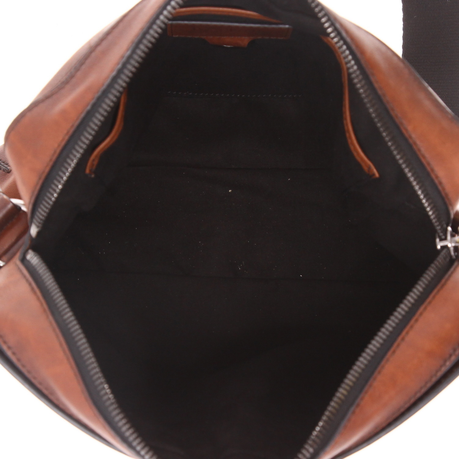 Borsa a tracolla Berluti  Monolithe in pelle marrone - Detail D3