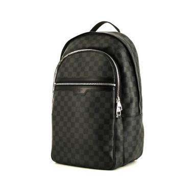 Sac à dos Louis Vuitton  Josh en toile damier graphite gris Graphite et cuir noir
